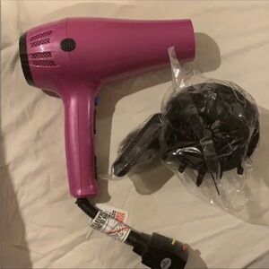 Pink Hair Dryer with Diffuser - Unbranded
